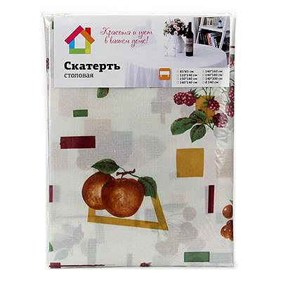 Скатерть 110х140см с печатным рисунком, полиэстер, 5 дизайнов