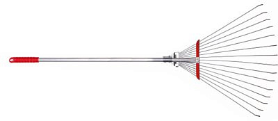 Грабли веерные раздвижные с алюминиевым черенком