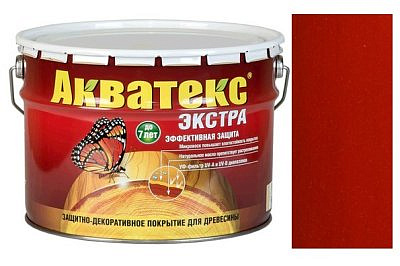 Акватекс Экстра антисептик декоративный для дерева Красное дерево 2,7л