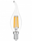 Лампа светодиодная Е14 15W 4K 35x98 нитевидная, прозрачная GLDEN-CWS-15-230-E14-4500 661426 General филамент свеча на ветру 