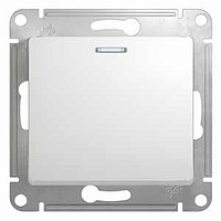 Механизм выключателя 1-клавиша с подсветкой белый SchE GSL000113