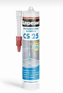 Затирка-герметик Церезит CS 25 эластичный силиконовый  (кирпич) 280мл 