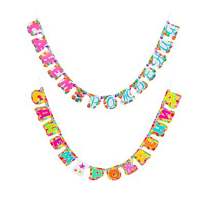 Капитан Весельчак Растяжка буквы "С Днем Рождения" бумага, 215х14,5см, 4 вида, 521068/065/069/070