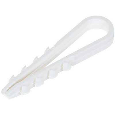 Хомут-дюбель  д5мм ДХП10 нейлон 5мм*10мм белый плоский 50шт упак EKF