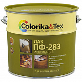 Лак мебельный Colorika&Tex ПФ-283 для внутр.работ, глянцевый 2,7л