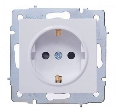 Розетка механизм  шторки 16A ПБТ белый 742-0288-124_В