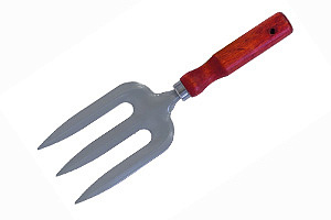 Вилка посадочная углеродистая сталь, ручка деревянная 310мм