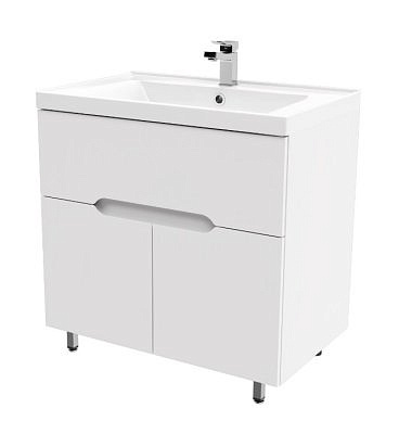 Тумба напольная MIRSANT Сохо/SOHO 80 Quadro Light с раковиной Дип/Deep-80  