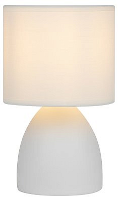 Настольная лампа белая с абажуром  7042-502 Nadine 1 x E14 40 Вт
