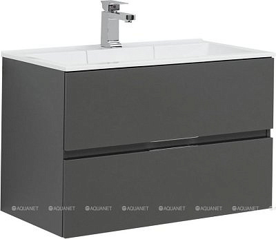 Тумба Aquanet Алвита 80 цв. серый антрацит без умывальника