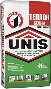 Штукатурка Unis Теплон гипсовая БЕЛЫЙ 15кг
