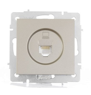 Розетка механизм компьютерная RJ45 титан 3788-139
