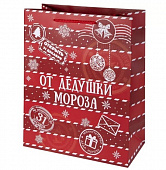 Пакет подарочный бумажный 17,8х22,9х9,8см ОТ ДЕДУШКИ МОРОЗА 79997/1