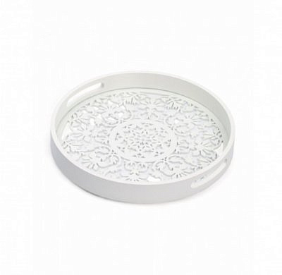 Поднос круглый WHITE LACE 30 см DMT005