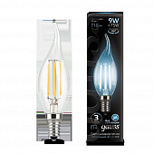 Лампа Gauss LED-F CDL-T 9W/4100 E14    прозрачная свеча