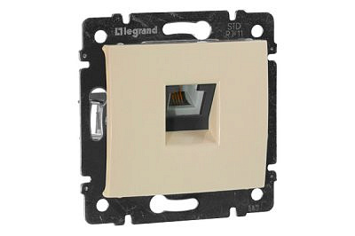 Механизм розетки телеф. 1-м СП Valena RJ11 сл. кость Leg  774338 