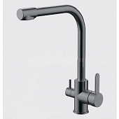 Смеситель для кухни Gappo G4399-7 с подкл.фильтр д/питьевой воды оружейная сталь