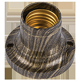 Патрон Е14 накладной прямой черненая бронза Ecola