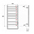 Полотенцесушитель П8 400х800 электрический , диммер справа, белый