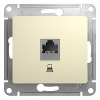 Механизм розетки комплект. 1-м RJ45 категория 5Е бежевый SchE GSL000281K