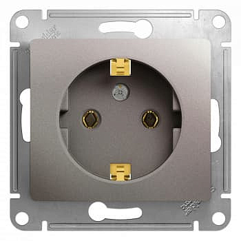Механизм розетки 1-м без заземления платина SchE GLS001241