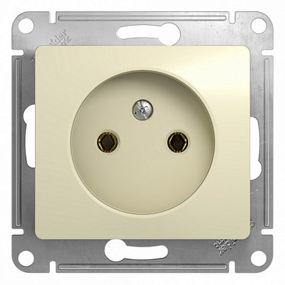 Механизм розетки 1-м без заземления бежевая SchE GLS000241