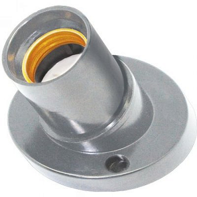 Патрон Е27 накладной наклонный серебрянный Ecola