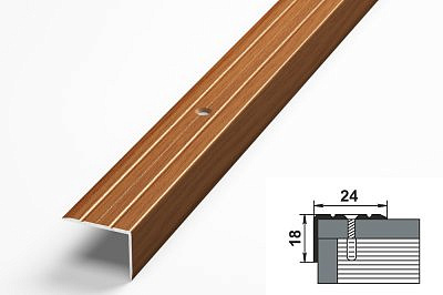 Профиль угловой ПУ03 вишня 24*18*1350