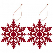 НАБОР ИЗ 2-Х ИЗДЕЛИЙ ДЕКОРАТИВНЫХ "СНЕЖИНКА" ДИАМЕТР=12.5 СМ. 