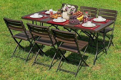 Набор мебели "Викинг-3"  (стол 180*75*74 + 6стул)