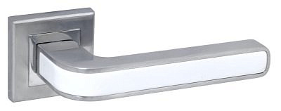 Ручка ADDEN BAU PIEZA Q360  WHITE/ CHROME (хром/белая вставка)