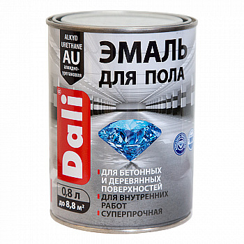 Эмаль DALI для пола универсальная Красно-коричневая 0,8л