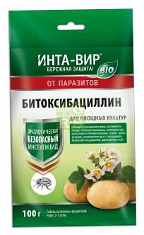 Инсектицид "Инта-Вир" Битоксибациллин 100г Фаско