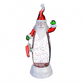 Светильник LED с водой и блестками, пластик, в виде Деда Мороза,СНОУ БУМ 