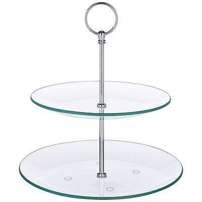 Тортовница 2-х ярусная "Хайтек" 21*25см 357-204