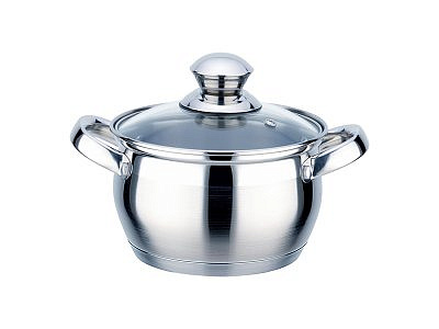 Кастрюля  Практичная с крышкой 3,5л капсульное дно 0,6мм П-2035