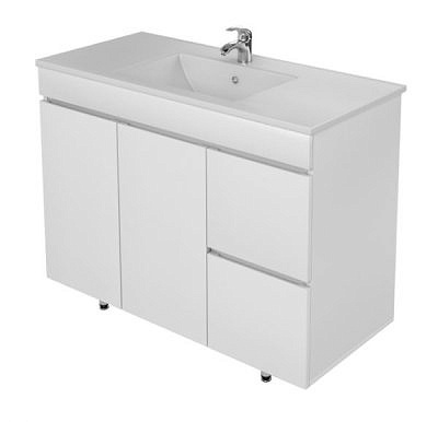 Тумба напольная MIRSANT NEXT 100 с раковиной MORE 100