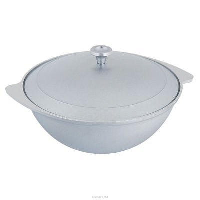 Казан 4,5л для плова Алюминий с крышкой 