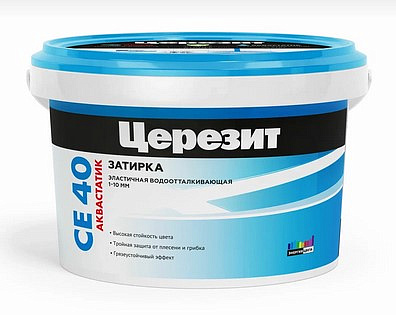 Затирка Церезит эластична водоотталкивающая СЕ 40/2 Серебристо-серая №04 (2кг)