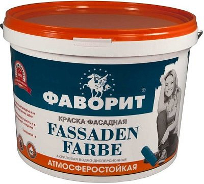 Краска в/д FAVORIT фасадная с/б 5кг. 