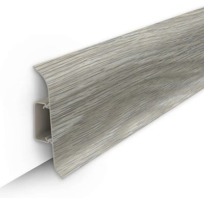Плинтус Ясень серый  Классик 70 мм с мягким краем 2,2 м