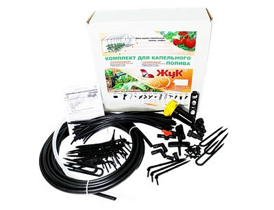 Комплект для капельного полива "ЖУК" от емкости парниковый на 30растений, 9м