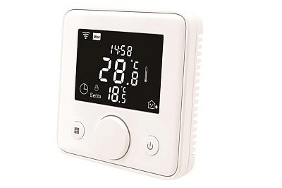 Терморегулятор ТР-09 черный под рамки Systeme Electric  серия АТЛАС