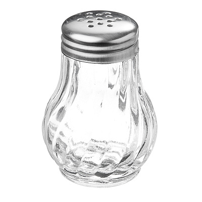Солонка, стекло, металл, 7см, "Классика" 828-142