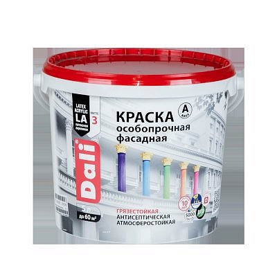 Краска в/д DALI фасадная особопрочная 9л