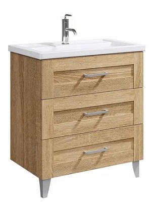 "Фостер" Тумба под умывальник на ножках, цвет дуб сонома, FOS01083DS, ТМ «AQWELLA»