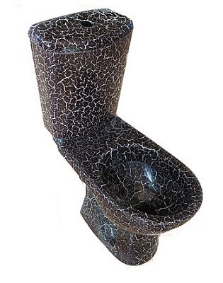 Компакт Rosa Комфорт Кракелюр черный с сиденьем