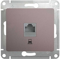 Механизм розетки комплект. 1-м RJ45 категория 5Е платина SchE GSL001281K