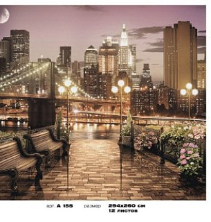 Фотообои А155 Ретро-город 294*260