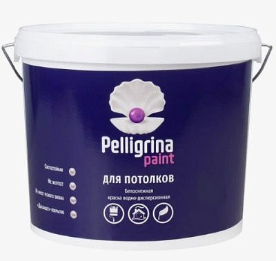 Краска в/д PELLIGRINA PAINT акриловая для потолков белоснежная (7кг)